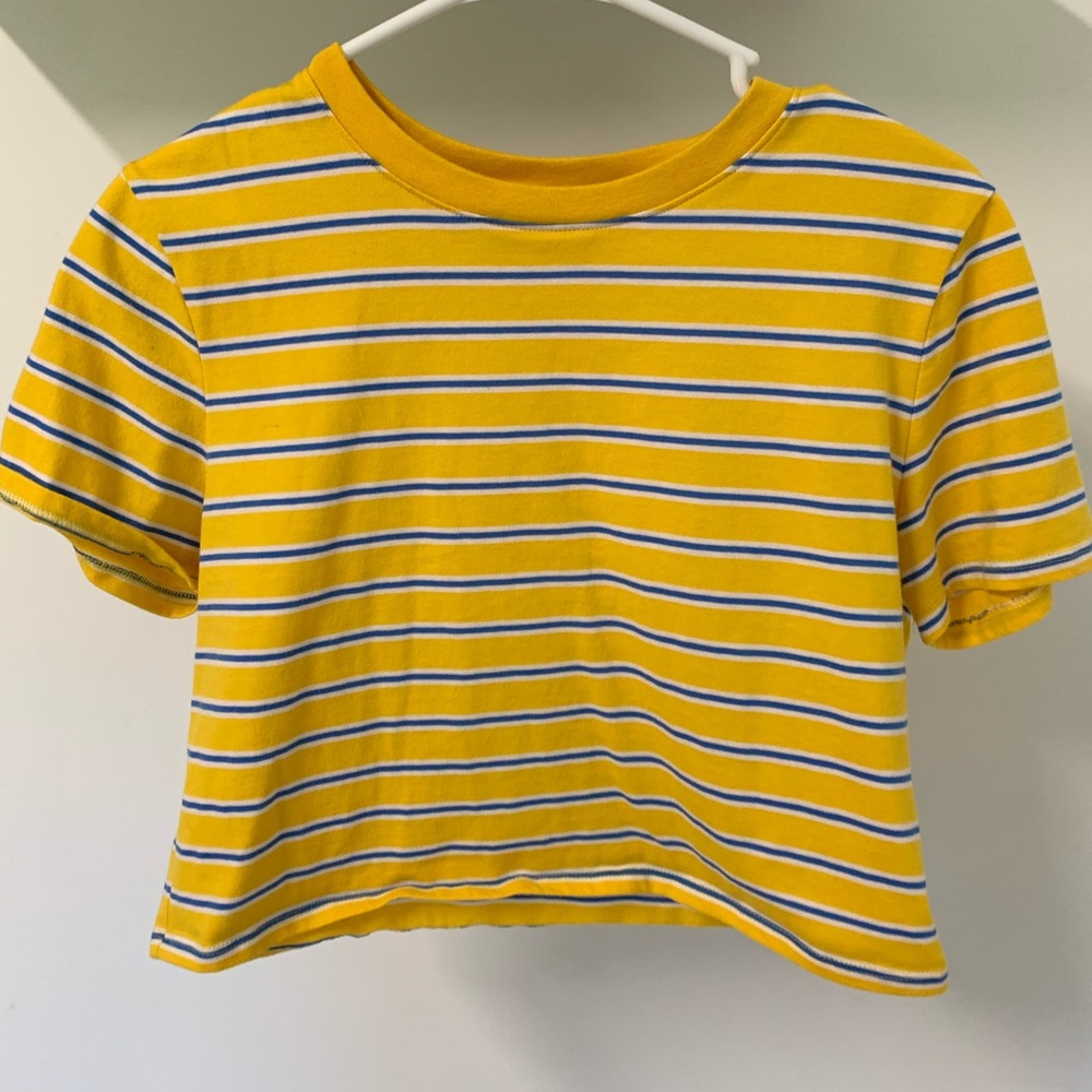 Blue and Yellow Stripped Shirt